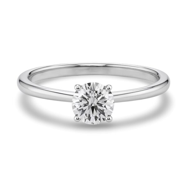 3/4 Carat Round Lab Grown IGI G/VS1 Diamond Solitaire Ring in 10K White Gold - alternate view 3