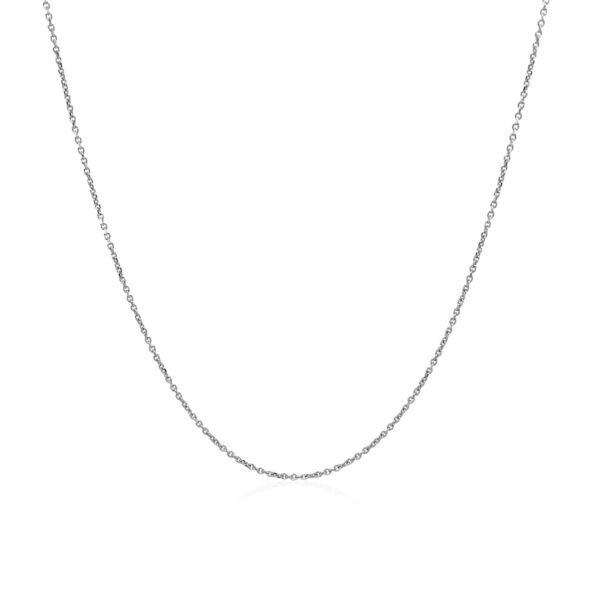 10k White Gold Cable Link Chain (0.50 mm) - alternate view 2