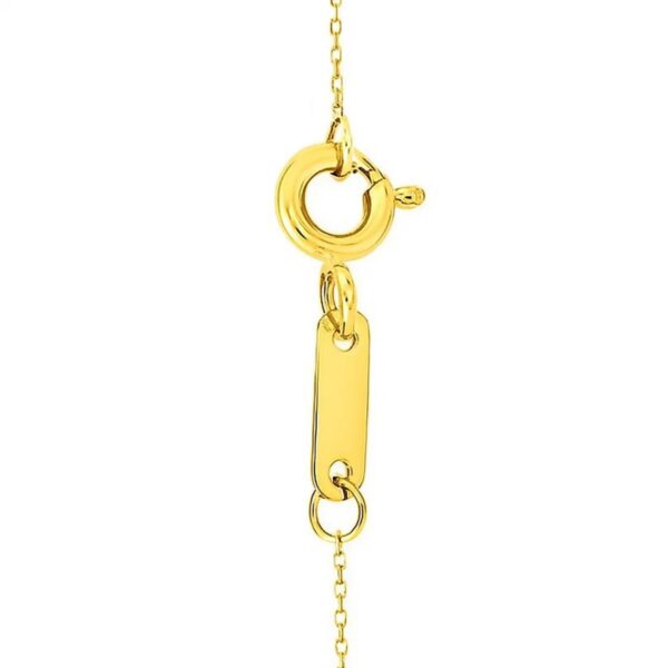 14k Yellow Gold High Polish Linked Double Circle Cutout Necklace - alternate view 3