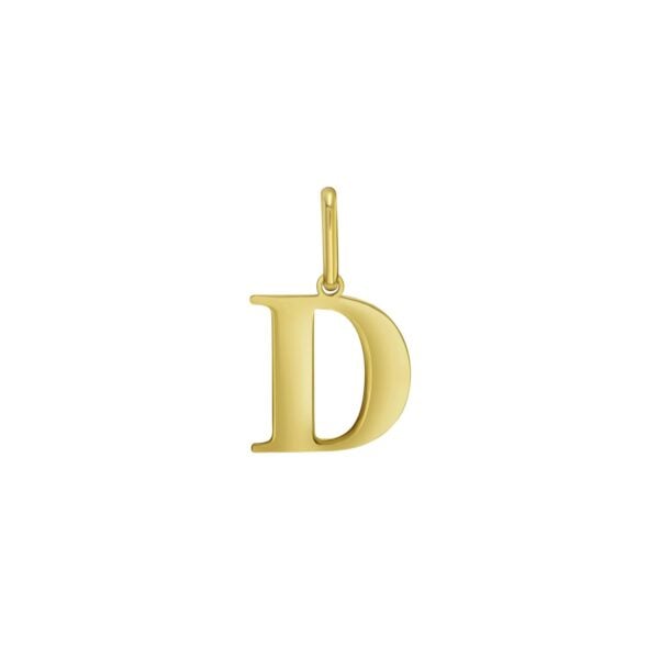 14K Yellow Gold Initial D Charm Pendant
