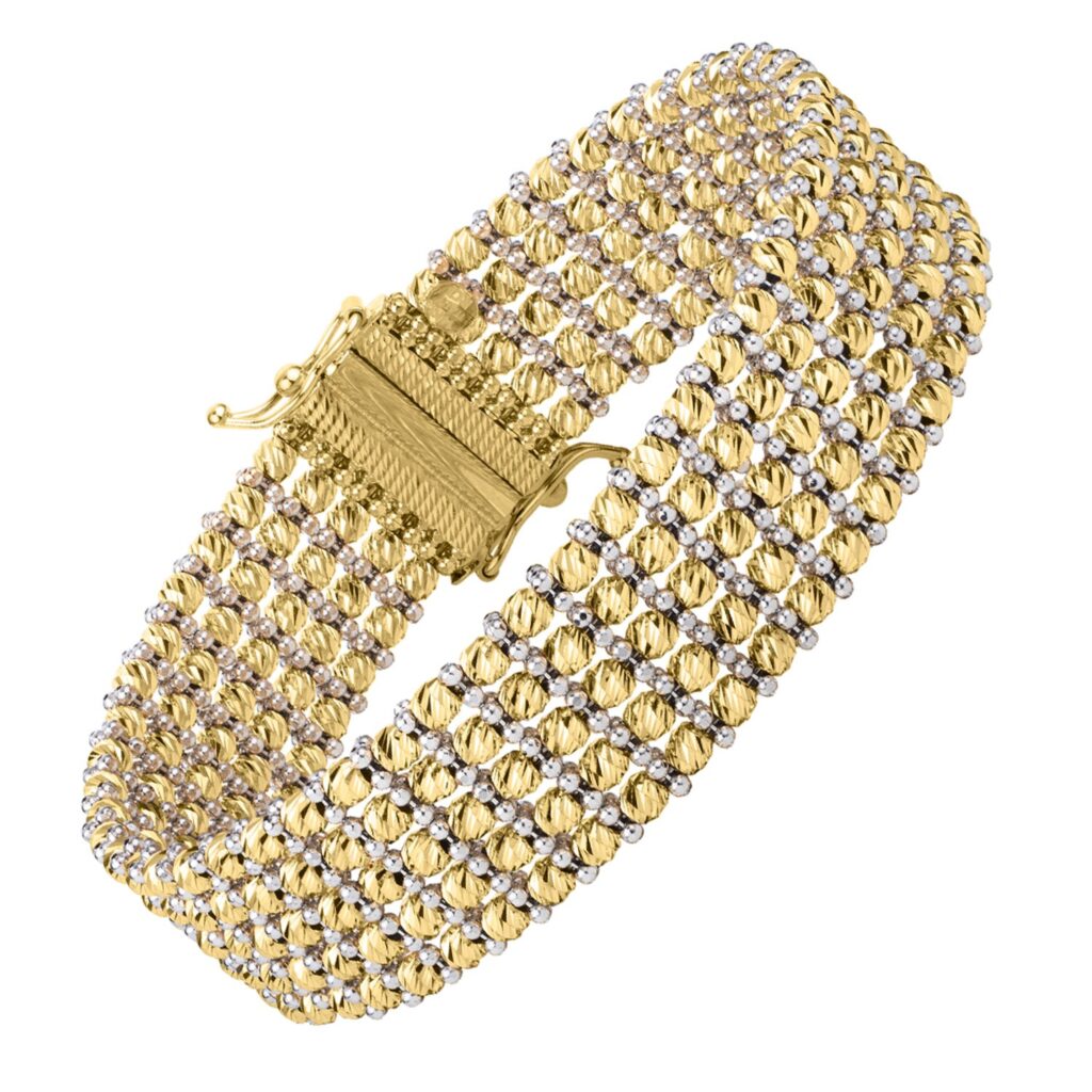 Medium Red Carpet Bracelet in 14K Two Tone Gold (14.10 mm) - Two-Tone Gold