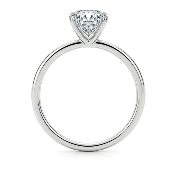 3 Carat Emerald Lab Grown IGI G/VS1 Diamond Solitaire Ring in 10K White Gold - alternate view 4