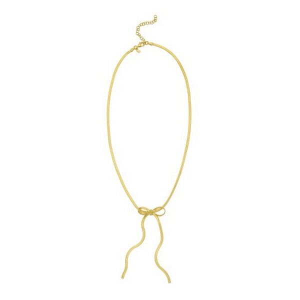Sterling Silver Gold Plated Snake Bow Necklace - alternate view 2