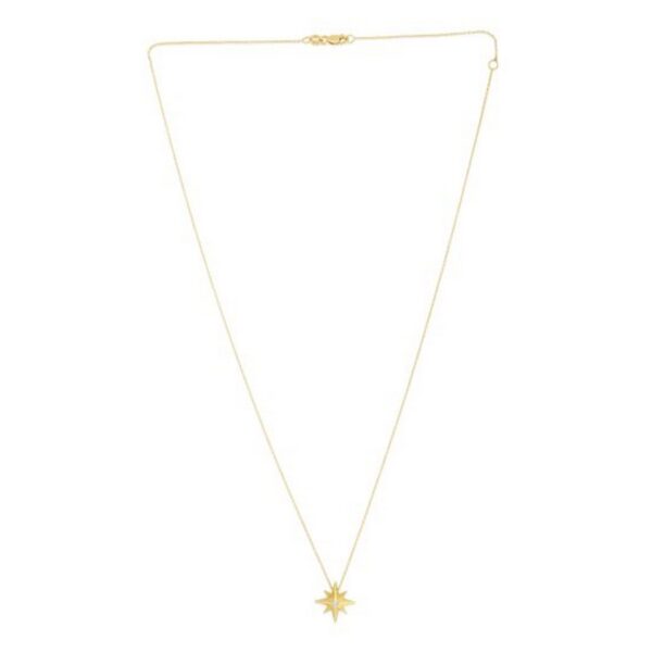 14k Yellow Gold High Polish North Star Necklace - alternate view 3