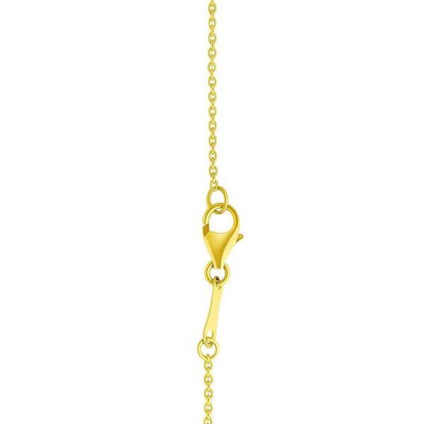 14k Yellow Gold Pearl Clover Necklace - alternate view 4
