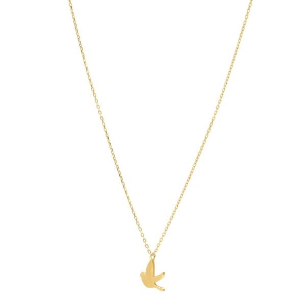 Dove Necklace in 14K Yellow Gold