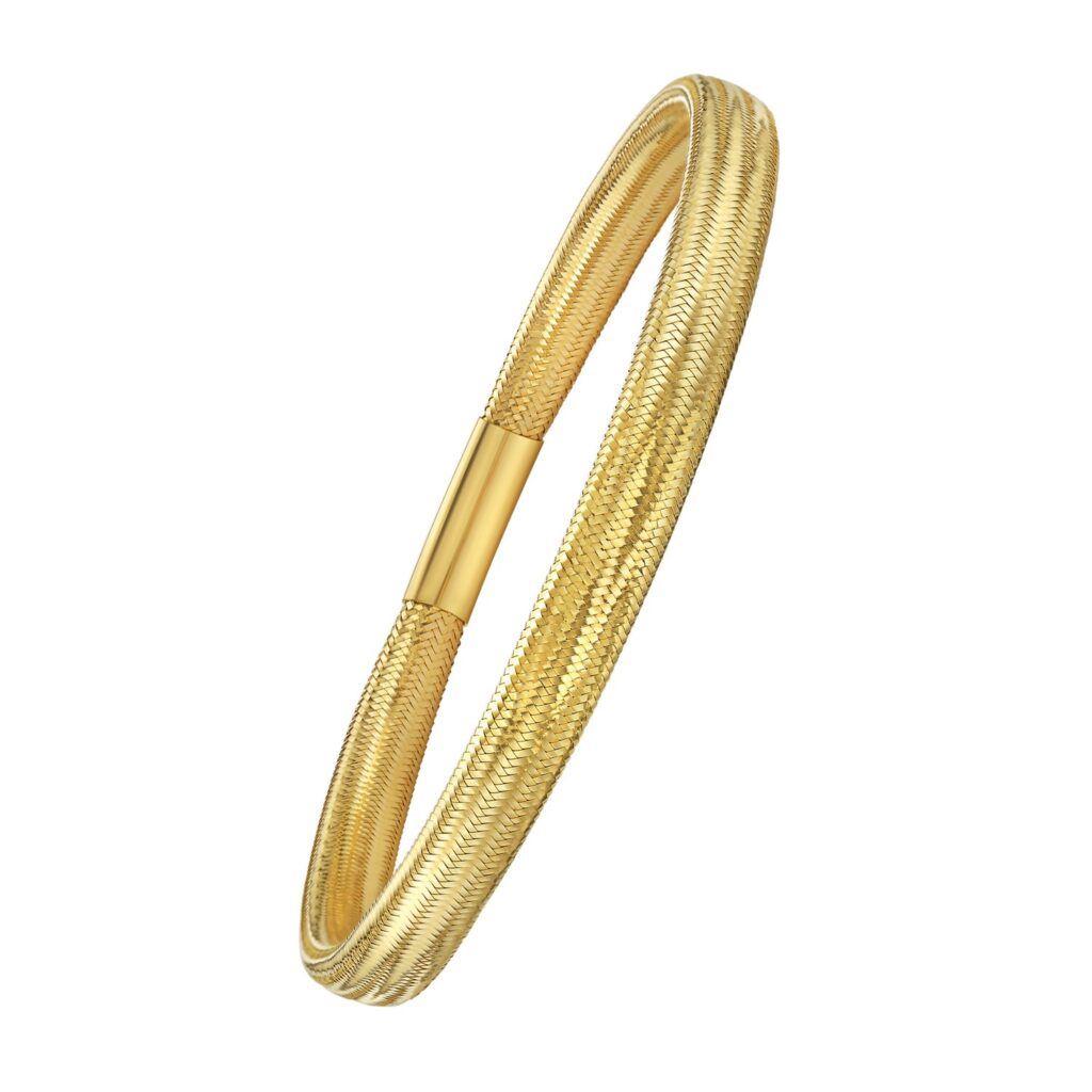 14K Yellow Gold Medium Stretch Mesh Bracelet (5.40 mm)