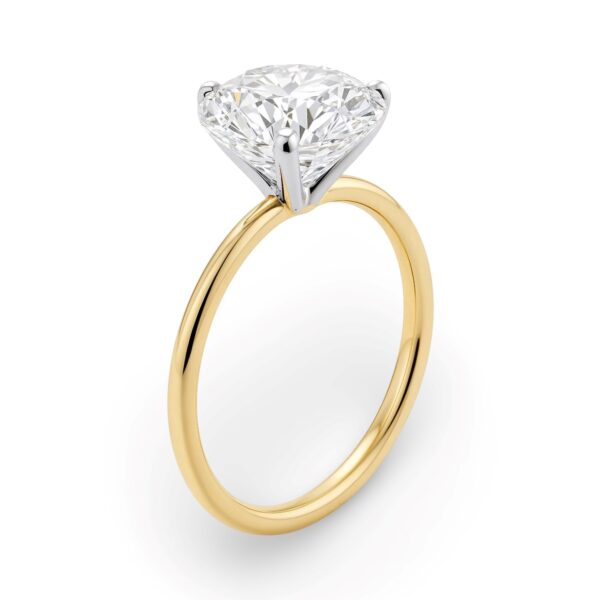 2 Carat Round Lab Grown IGI G/VS1 Diamond Solitaire Ring in 10K Yellow Gold - alternate view 2