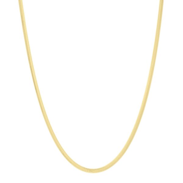 Sterling Silver Yellow Gold Plated Oval Snake Chain (2.60 mm)