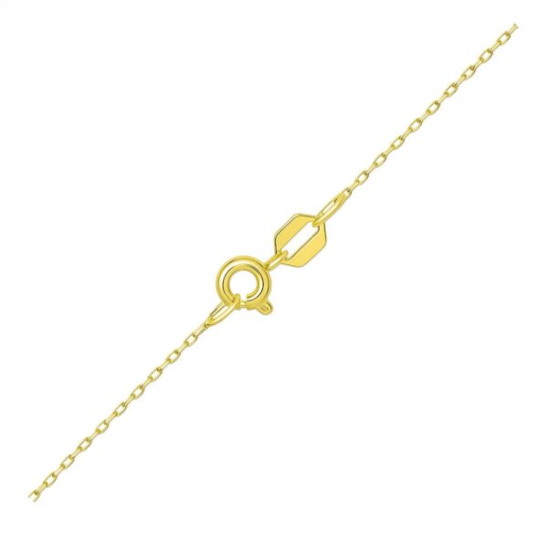 14K Yellow Gold Four Leaf Clover Necklace - alternate view 3