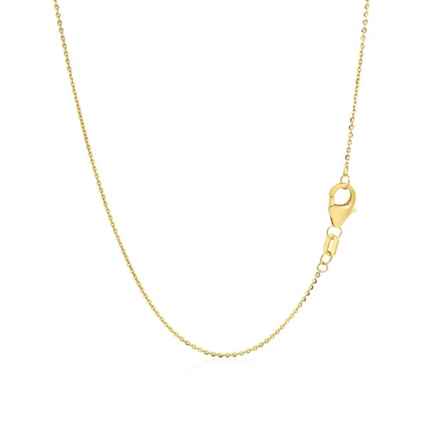 14k Yellow Gold Chain Necklace with Sliding Puffed Heart Charm - alternate view 2