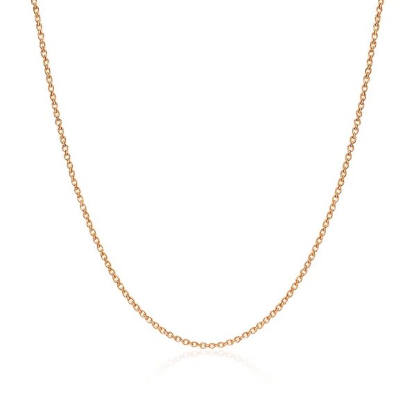 14k Rose Gold Diamond Cut Cable Link Chain (1.10 mm) - alternate view 2