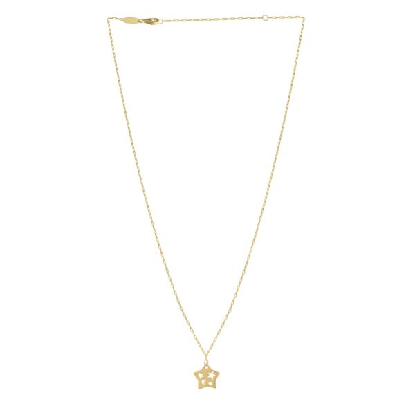 Cutout Star Necklace in 14K Yellow Gold - alternate view 2
