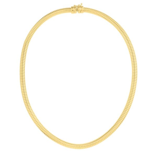 Tubogas Necklace in 14K Yellow Gold (5.00 mm) - alternate view 2