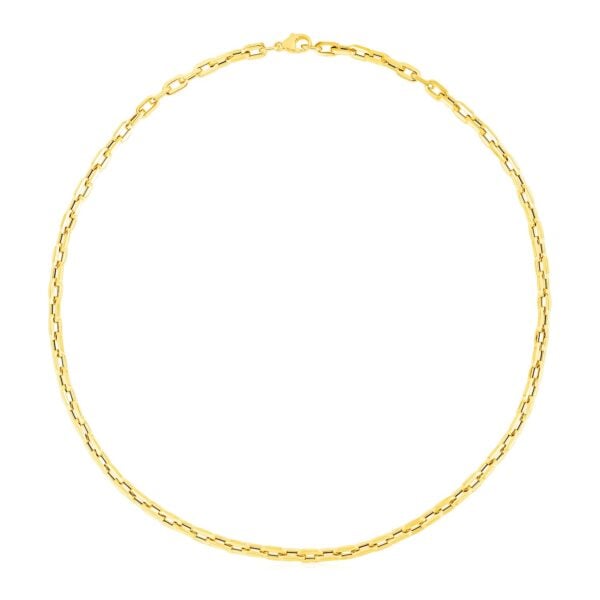 14k Yellow Gold Paperclip Chain Necklace (4.20 mm)