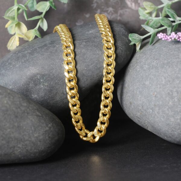 14k Yellow Gold Semi Solid Miami Cuban Chain (6.60 mm) - alternate view 4