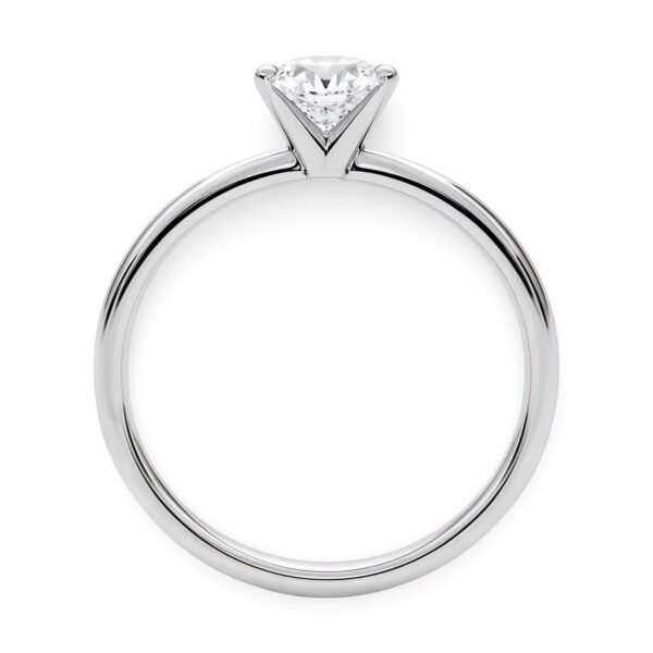 1 Carat Round Lab Grown IGI G/VS1 Diamond Solitaire Ring in Sterling Silver - alternate view 4