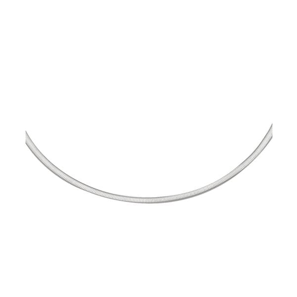 2.5mm 14k Two Tone Gold Reversible Omega Necklace - Two-Tone Gold - alternate view 2
