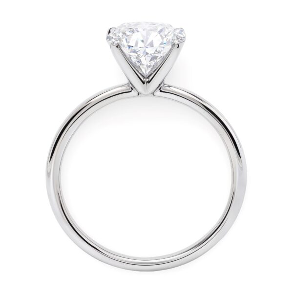 3 Carat Oval Lab Grown IGI G/VS1 Diamond Solitaire Ring in 14K White Gold - alternate view 3