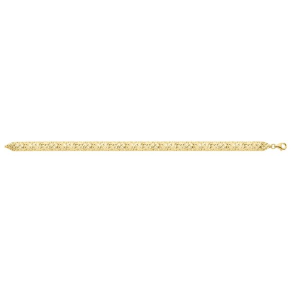 10K Yellow Gold Diamond Cut Square Link Necklace - alternate view 4
