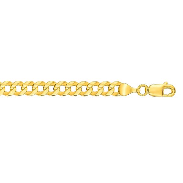 10k Yellow Gold Curb Bracelet (4.70 mm) - alternate view 2
