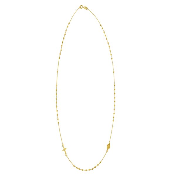 14K Yellow Gold Rosary Necklace - alternate view 2