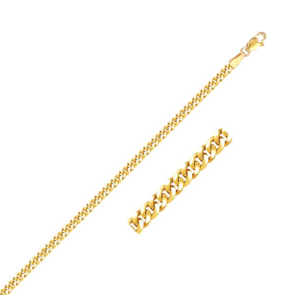 3.30mm 14K Yellow Gold Gourmette Chain