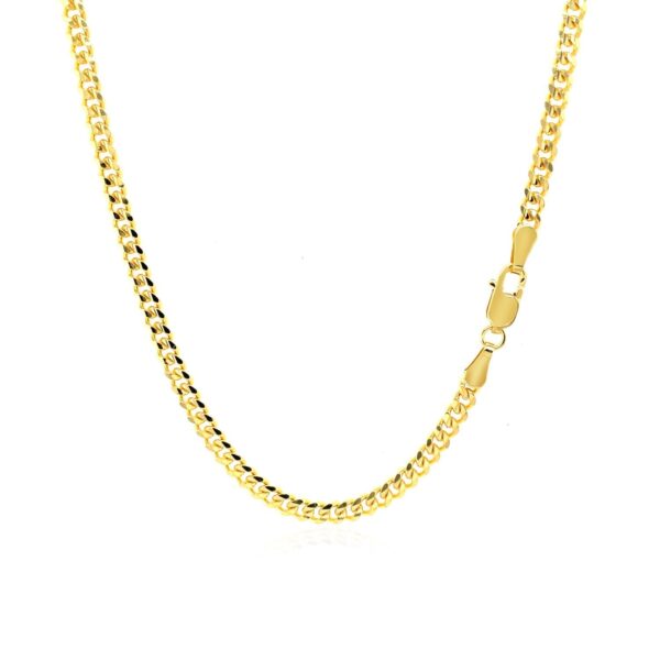 3.30mm 14K Yellow Gold Gourmette Chain - alternate view 2