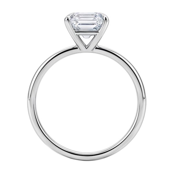 2 Carat Emerald Lab Grown IGI G/VS1 Diamond Solitaire Ring in 10K White Gold - alternate view 4