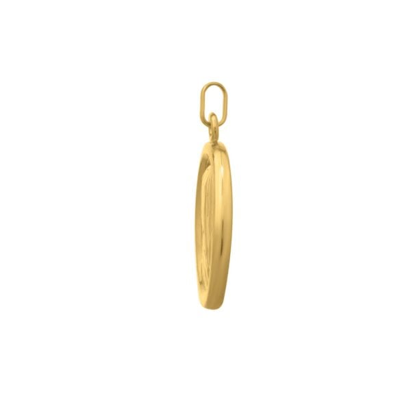 Religious Pendant with Virgin Mary Motif in 14K Yellow Gold - alternate view 2
