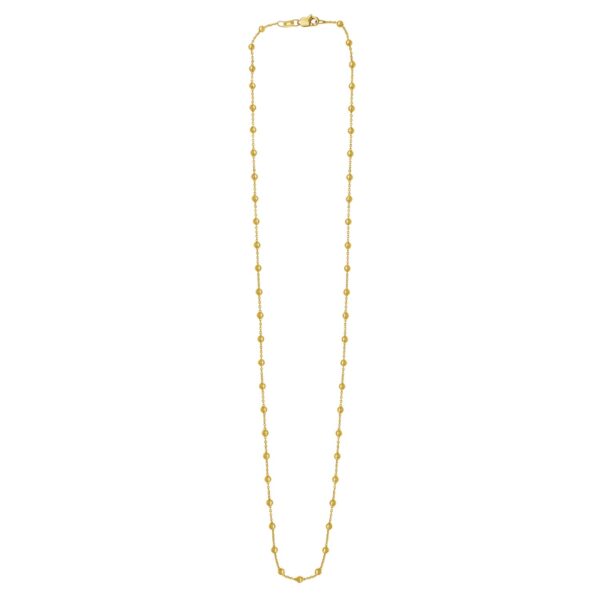 Layering Saturn Bead Necklace in 14K Yellow Gold - alternate view 2