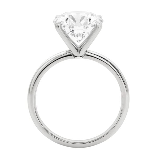 5 Carat Oval Lab Grown IGI G/VS1 Diamond Solitaire Ring in 14K White Gold - alternate view 3