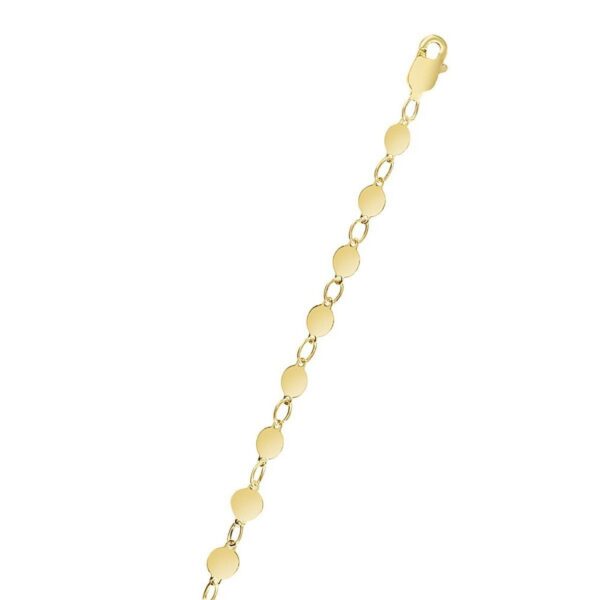 14k Yellow Gold Necklace with Polished Circles - alternate view 3