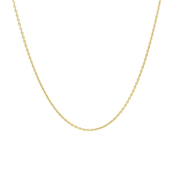 18k Yellow Gold Round Cable Link Chain (0.97 mm) - alternate view 2
