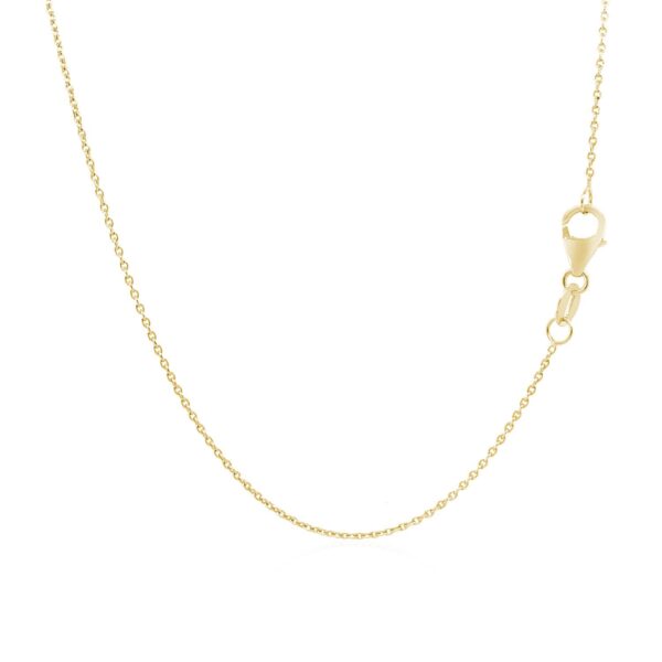 18k Yellow Gold Round Cable Link Chain (0.97 mm) - alternate view 3