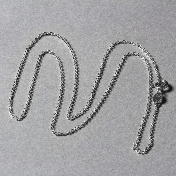 18k White Gold Diamond Cut Cable Link Chain (1.10 mm) - alternate view 5