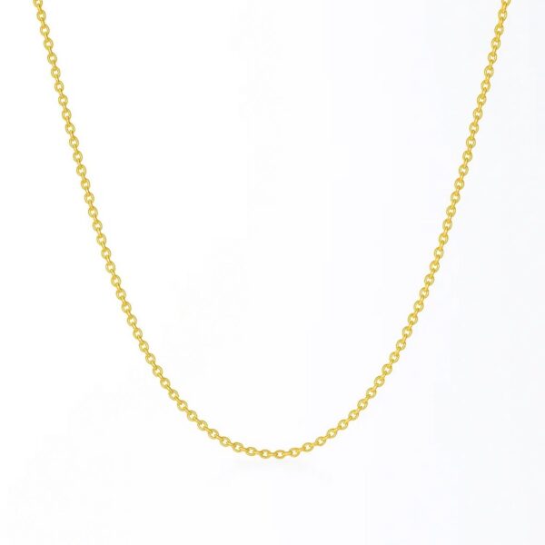 14k Yellow Gold Round Cable Link Chain (2.4 mm) - alternate view 2