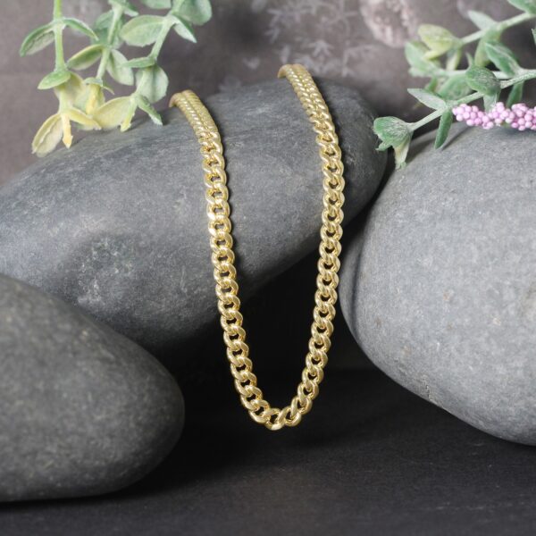 14k Yellow Gold Semi Solid Miami Cuban Chain (4.50 mm) - alternate view 4
