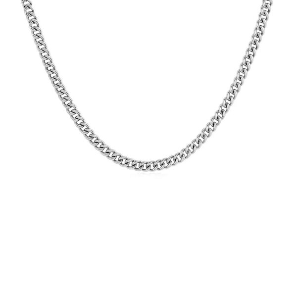 14K White Gold Gourmette Chain (2.80 mm) - alternate view 2