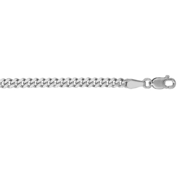 14K White Gold Gourmette Chain (2.80 mm) - alternate view 4