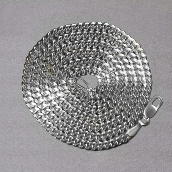 14K White Gold Gourmette Chain (2.80 mm) - alternate view 5