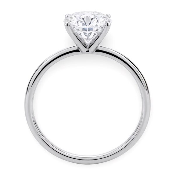 5 Carat Round Lab Grown IGI G/VS1 Diamond Solitaire Ring in 10K White Gold - alternate view 4