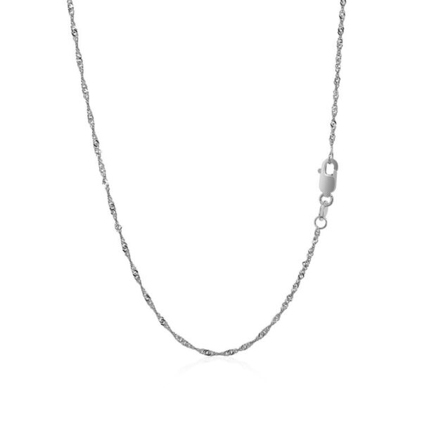 10k White Gold Singapore Chain(1.50 mm) - alternate view 3