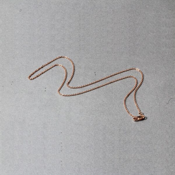 14k Rose Gold Round Cable Link Chain (1.25 mm) - alternate view 5