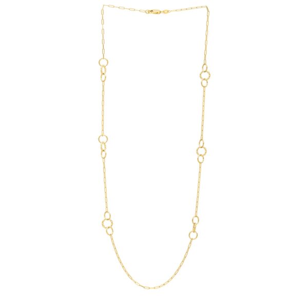 Twistted Link Necklace in 14K Yellow Gold - alternate view 3