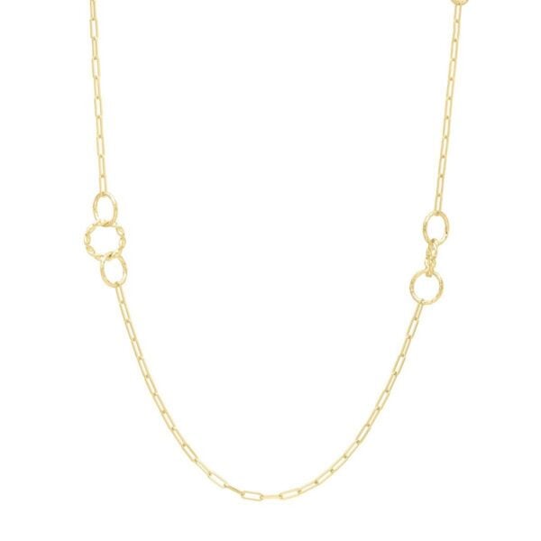 Twistted Link Necklace in 14K Yellow Gold - alternate view 4
