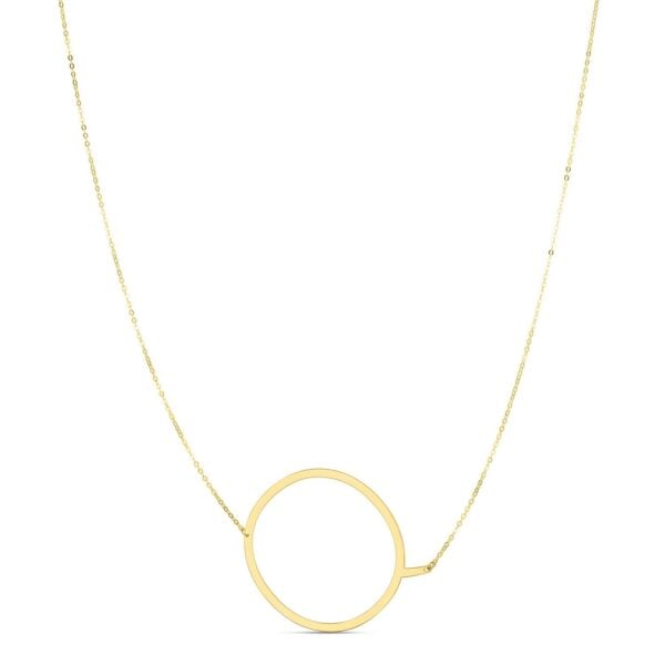 14K Yellow Gold Yours Truly Large Initial Q Necklace
