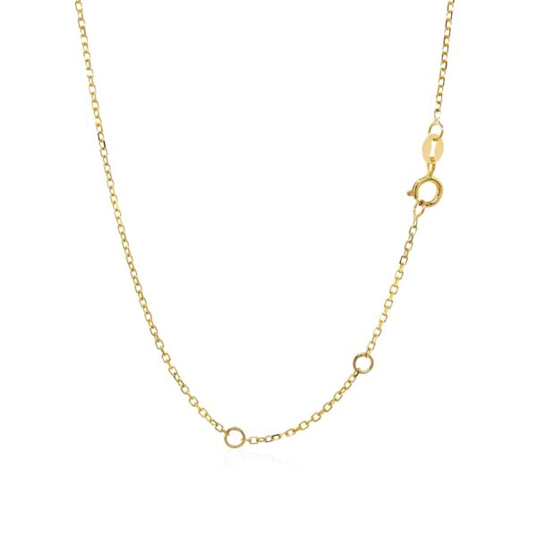 14k Yellow Gold 17 inch Necklace with Round Onyx - alternate view 2