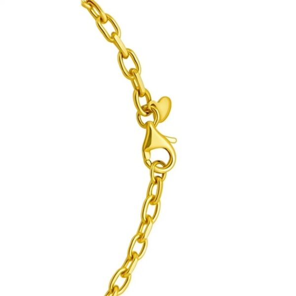 14K Yellow Gold Charm Link Cable Chain Necklace (3.30 mm) - alternate view 2