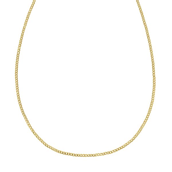 14k Yellow Gold Solid Curb Chain (2.60 mm) - alternate view 2